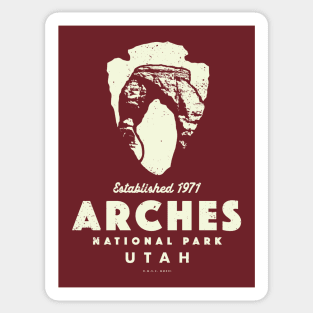 Arches National Park - Delicate Arch Arrowhead Sticker